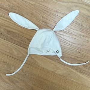 Oeuf - baby bunny hat - white - 0 -3 mos
